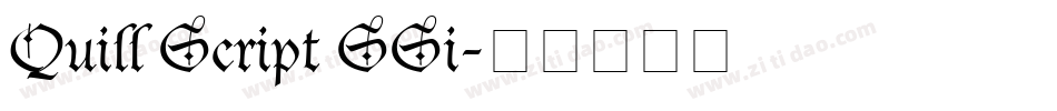 Quill Script SSi字体转换